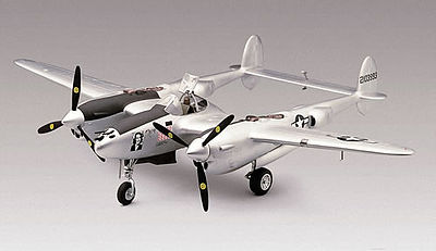 plastic airplane model,model airplane,P-38J Lightning -- Plastic Model Airplane Kit -- 1/48 Scale -- #855479