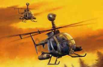 model helicopter,model helicopters,MD530G GUNSHIP -- Plastic Model Helicopter Kit -- 1/35 Scale -- #3526