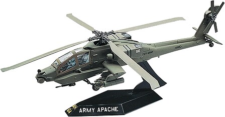 plastic airplane model kit,scale model aircraft,Apache Helicopter -- Snap Tite Plastic Model Aircraft Kit -- 1/72 Scale -- #851183
