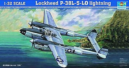 P38L-5-LO Lightning Fighter -- Plastic Model Airplane -- 1/32 Scale -- #02227